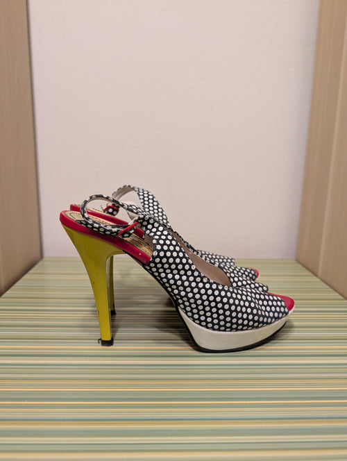 Buty na obcasie Massimo Pol grochy 36 - bok