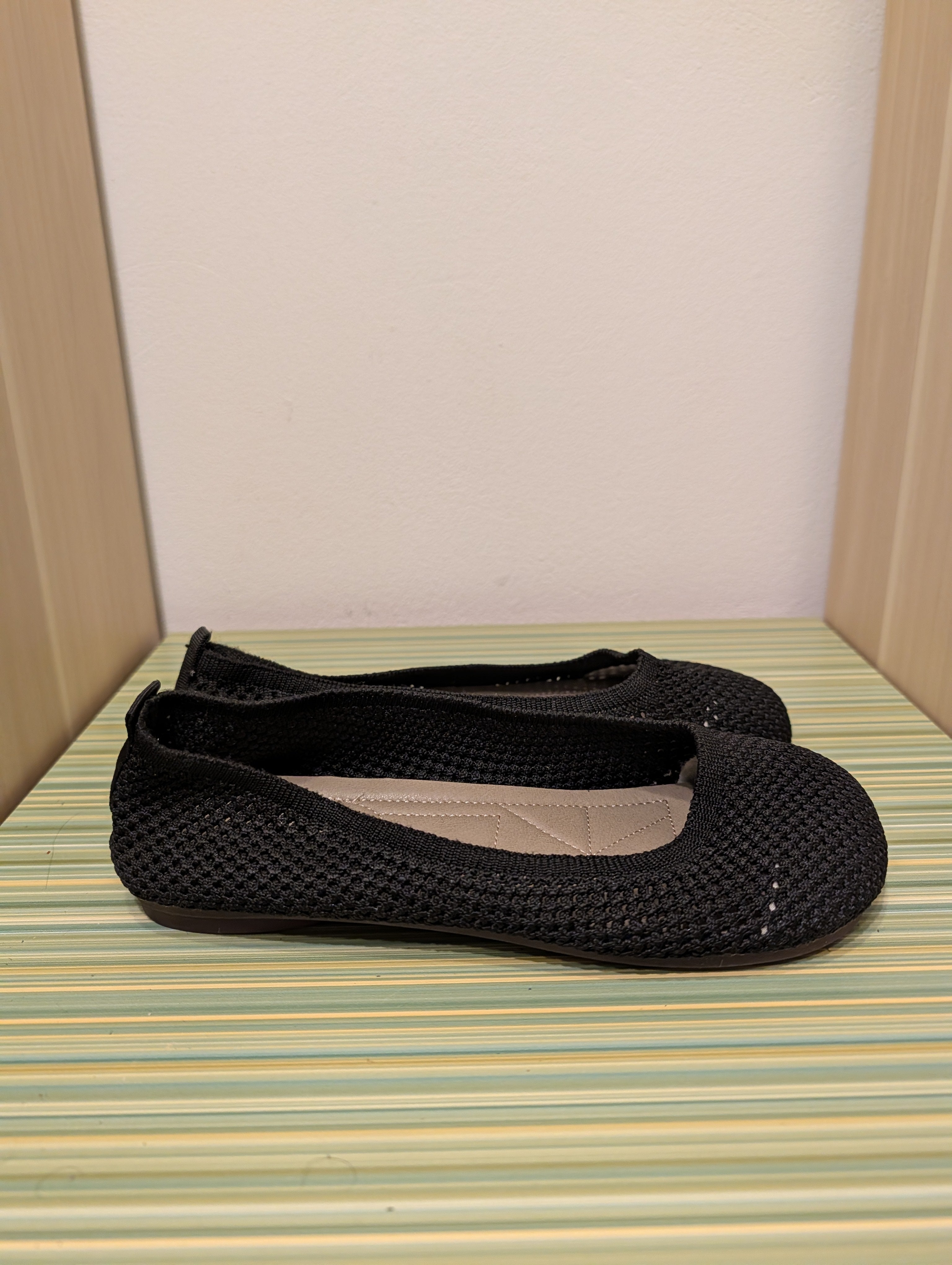 Baleriny czarne mesh 40 - bok