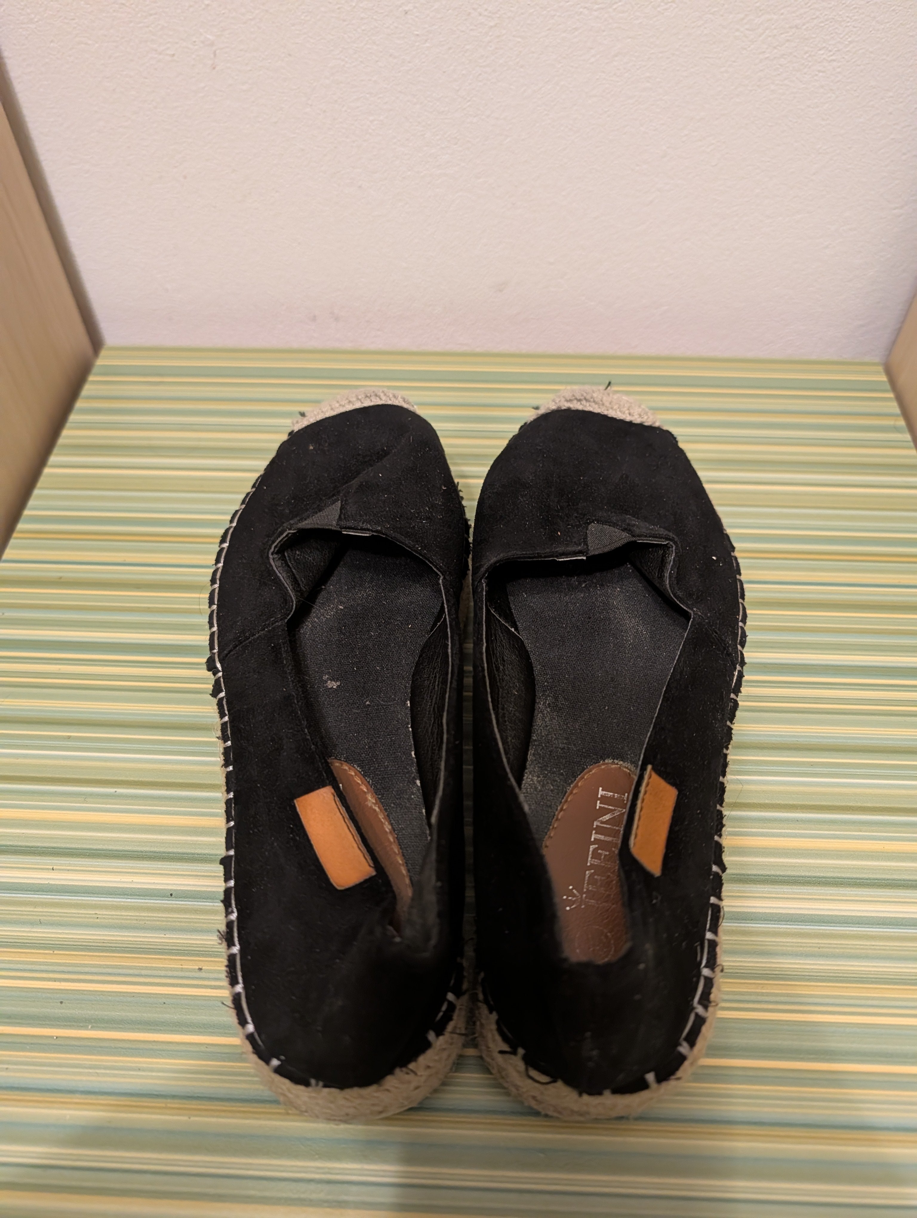 Espadryle Infiniti czarne 38 - gora wkladka logo Infiniti