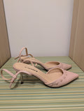 Szpilki The Shoes pudrowe 37 - bok para nity nosek srebrna szpilka
