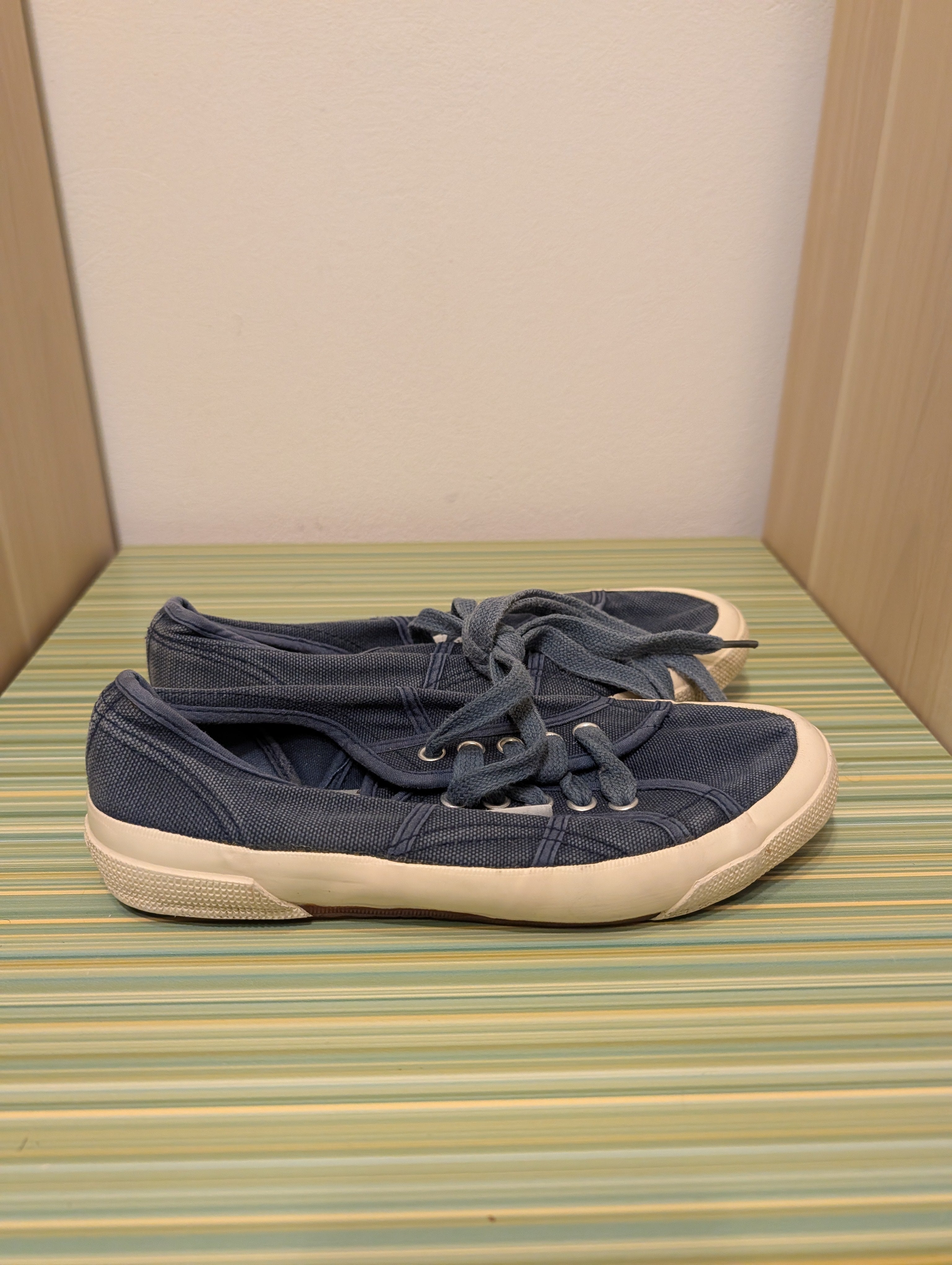 Tenisowki Superga granatowe 38 - bok lewy para
